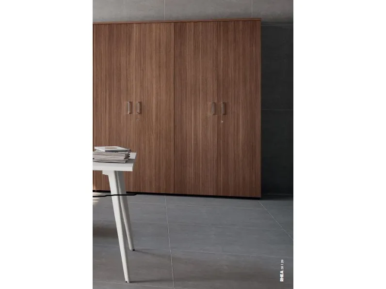 Scrivania direzionale in legno Ufficio completo  a marchio Flycom a prezzi outlet
