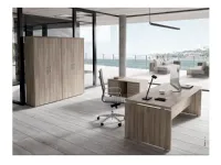 Scrivania direzionale Ufficio completo  in legno Flycom a prezzo Outlet