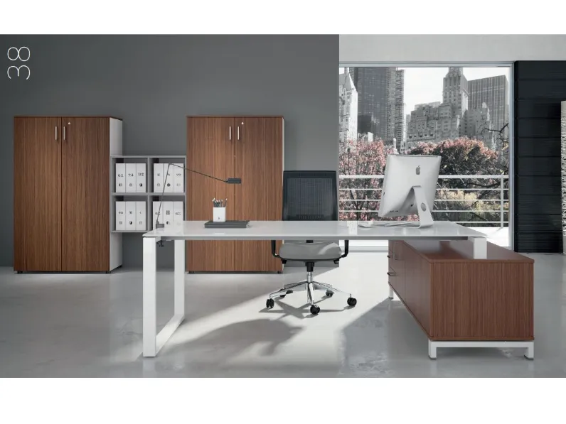 Scrivania direzionale modello Ufficio completo stratos Flycom in OFFERTA OUTLET