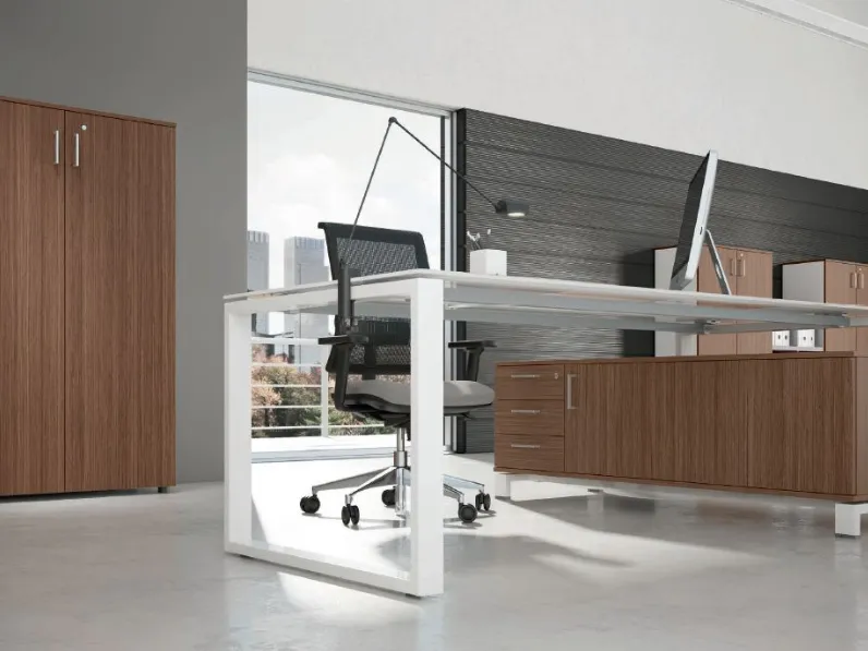 Scrivania direzionale modello Ufficio completo stratos Flycom in OFFERTA OUTLET