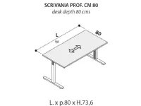 Scrivania Oxi in legno Las mobili in Offerta Outlet