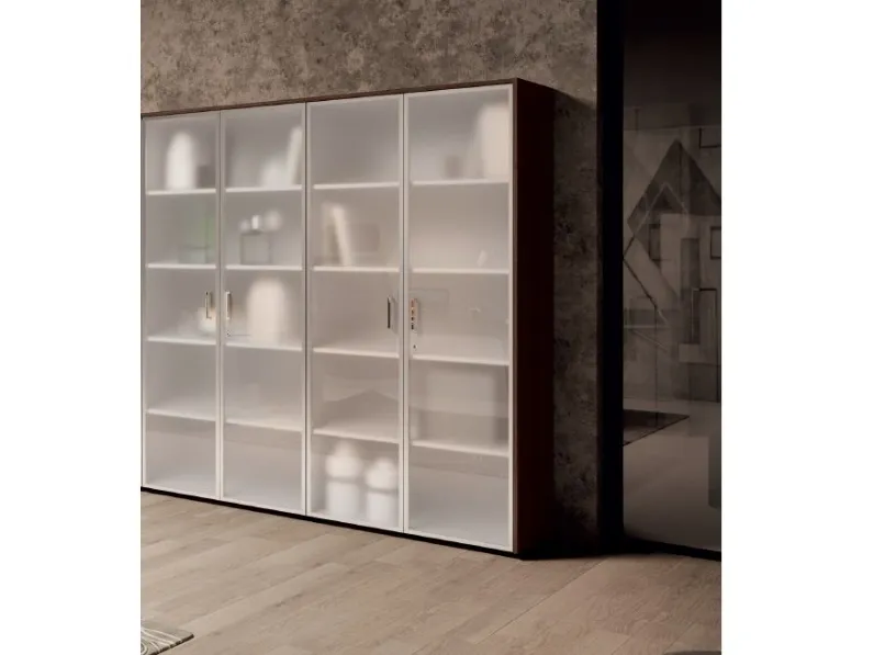 Scrivania direzionale in legno Ufficio completo rhea  a marchio Flycom a prezzi convenienti