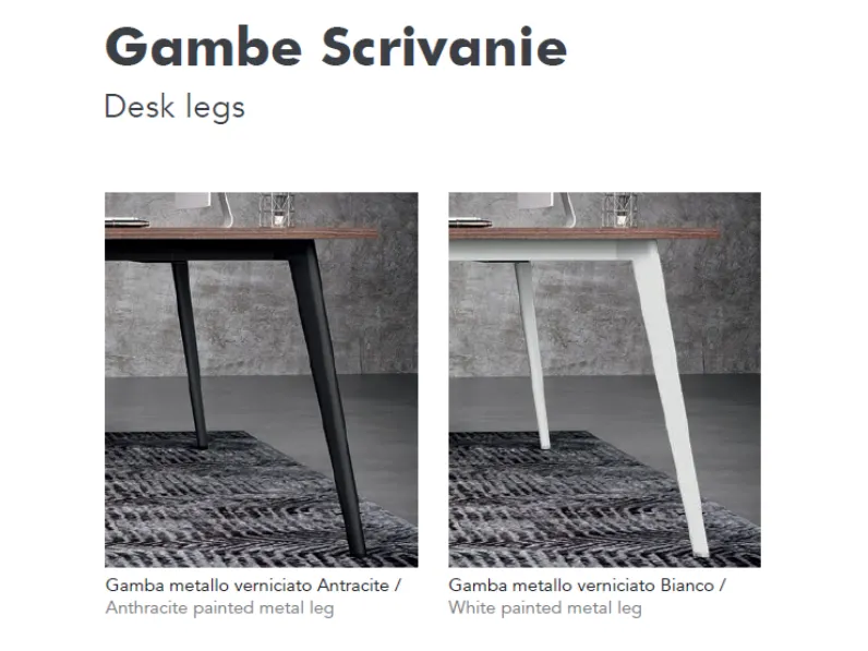 Scrivania direzionale in legno Ufficio completo rhea  a marchio Flycom a prezzi convenienti