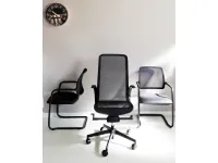 Sedia operativa modello Direzionale trama + 2 sedie slitta Las mobili in OFFERTA OUTLET