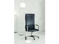 Sedia operativa in ecopelle Athena direzionale + 2 sedie slitta Las mobili con forte sconto
