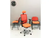 Sedia da ufficio Operativa ergonomica qtre + 2 sedie attesa  in altro Collezione esclusiva in Offerta Outlet