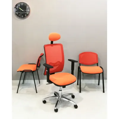 Sedia da ufficio in altro Operativa ergonomica qtre + 2 sedie attesa  a marchio Collezione esclusiva a prezzi outlet