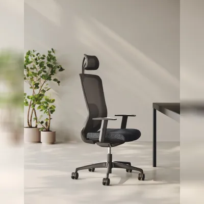 Sedia operativa in ecopelle Comfort con poggiatesta a marchio Las mobili a prezzi convenienti