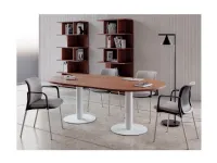 Tavolo riunione in legno Derby con 6 sedie  Flycom a prezzi convenienti