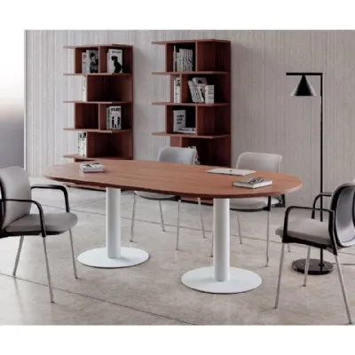 Tavolo riunione in legno Derby con 6 sedie  Flycom a prezzi convenienti