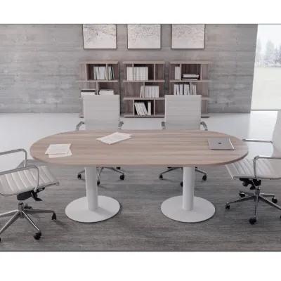 Tavolo riunione modello Plano round  Flycom in OFFERTA OUTLET