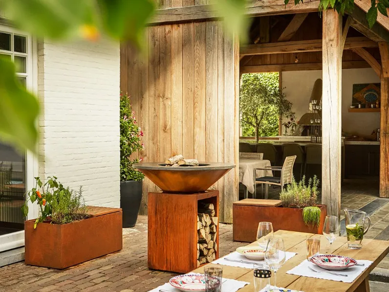 Barbecue Braciere da cottura ofyr classic storage corten 100 Collezione esclusiva ad un prezzo mai così piccolo 