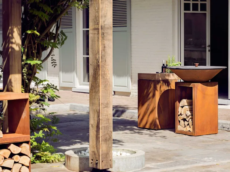 Barbecue Braciere da cottura ofyr classic storage corten 100 Collezione esclusiva ad un prezzo mai così piccolo 