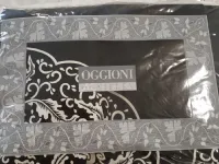 Copripiumini Oggioni in Cotone modello Set biancheria matrimoniale bianco/nero a prezzo scontato