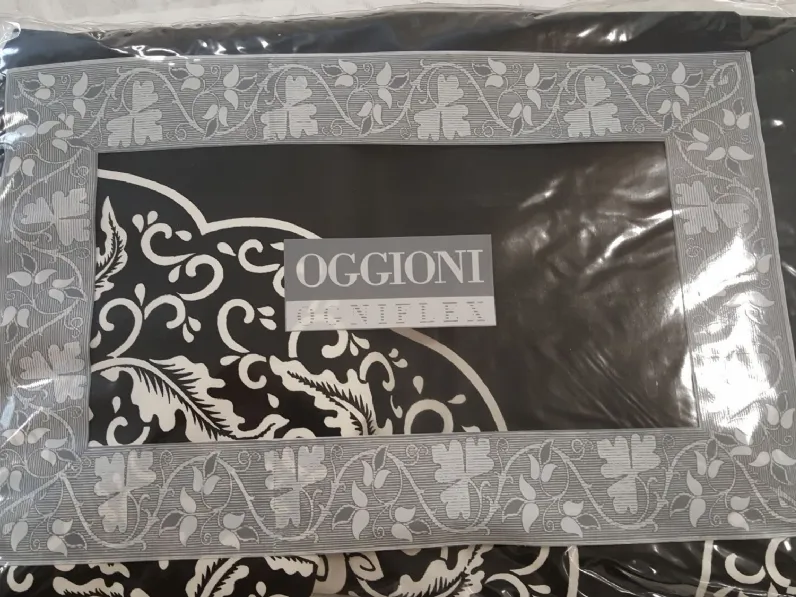 Copripiumini Oggioni in Cotone modello Set biancheria matrimoniale bianco/nero a prezzo scontato