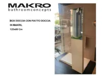 Box doccia Makro, piatto doccia less in makril 120x80 + vetro pluvio Artigianale. Prezzo scontato!