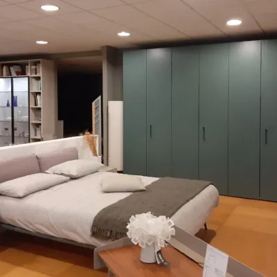 Camera da letto Armadio dandy, gruppo moove e letto tomasella piuma Zanette in laccato opaco in Offerta Outlet