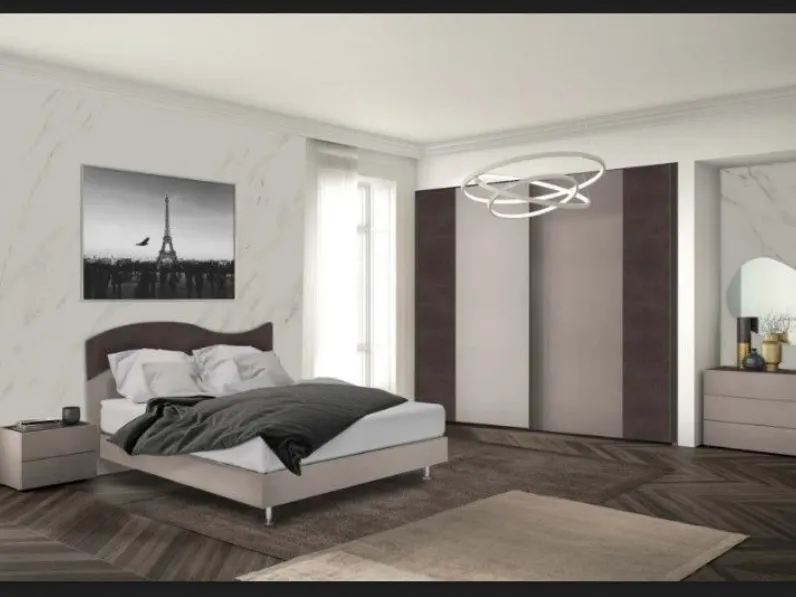 Camera da letto Basic Artigianmobili in tamburato a prezzo ribassato