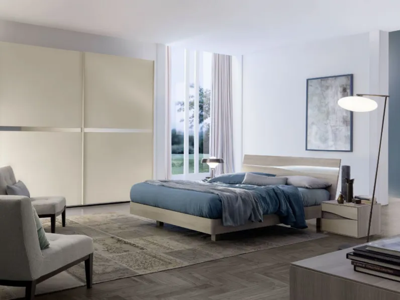 Camera da letto Battipaglia S75 in laccato opaco in Offerta Outlet