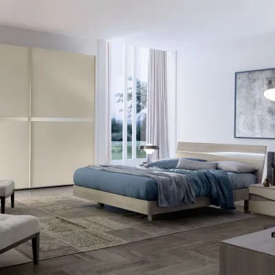 Camera da letto Battipaglia S75 in laccato opaco in Offerta Outlet