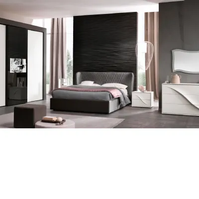 Camera da letto Bay con tv Md work in legno a prezzo scontato