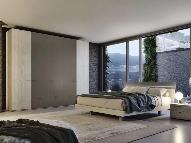 Camera da letto Bitono S75 in laccato opaco in Offerta Outlet