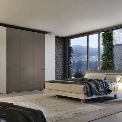 Camera da letto Bitono S75 in laccato opaco in Offerta Outlet