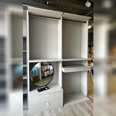 Camera da letto Cabina a giorno platino Mab in laccato opaco in Offerta Outlet