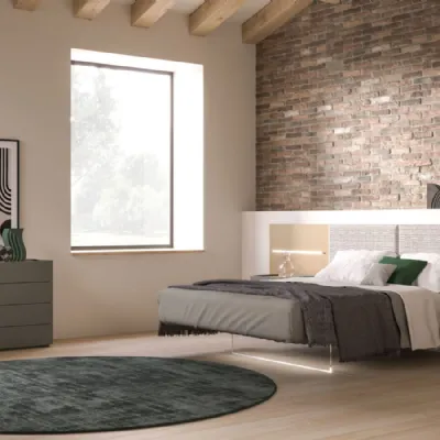 Camera da letto Camera composizione night 02 Orme in laminato in Offerta Outlet