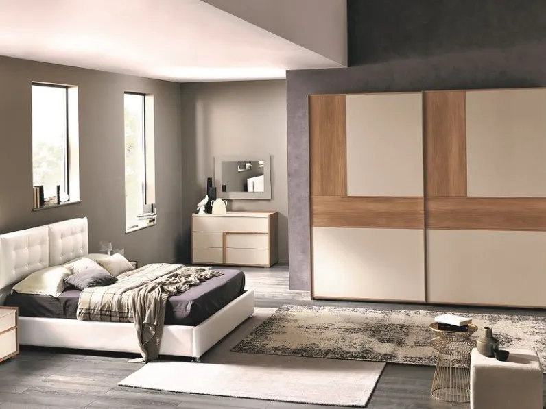 Camera da letto Camera matrimoniale completa del programma abaco in promo-sconto del 50% Gierre mobili PREZZI OUTLET