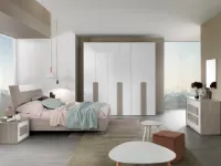 Camera da letto Canera matrimoniale mod.elba con ante bianco lucido Gruppo silwood a prezzo ribassato