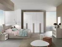 Camera da letto Canera matrimoniale mod.elba con ante bianco lucido Gruppo silwood a prezzo ribassato