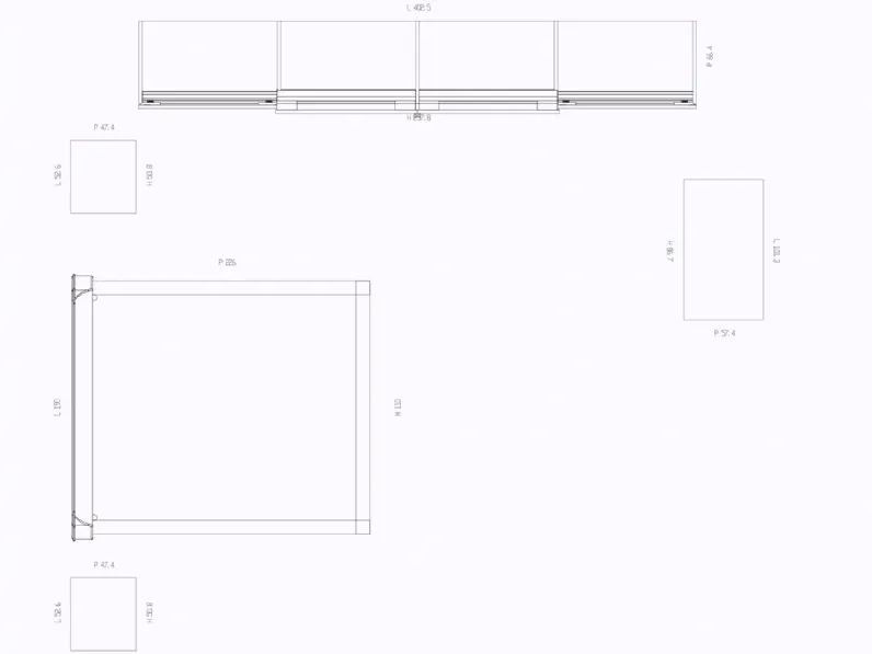 Camera da letto Cm111 Colombini casa in laccato opaco a prezzo scontato