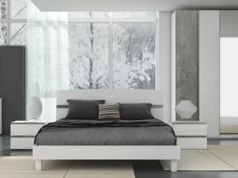 Camera da letto Camera silver 309 Collezione esclusiva in laminato a prezzo Outlet