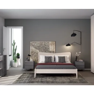 Camera da letto White Colombini casa in laminato a prezzo Outlet