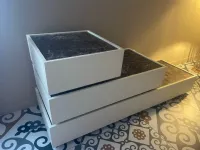 Camera da letto Com e comodini domino Giessegi in laccato opaco a prezzo Outlet