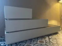 Camera da letto Com e comodini domino Giessegi in laccato opaco a prezzo Outlet