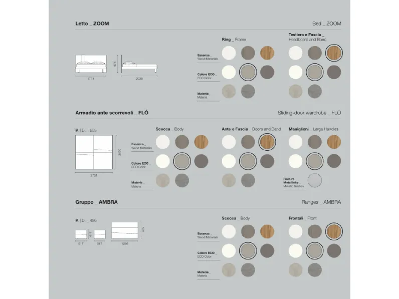 Camera da letto Composizione ambra 314 Santalucia PREZZI OUTLET