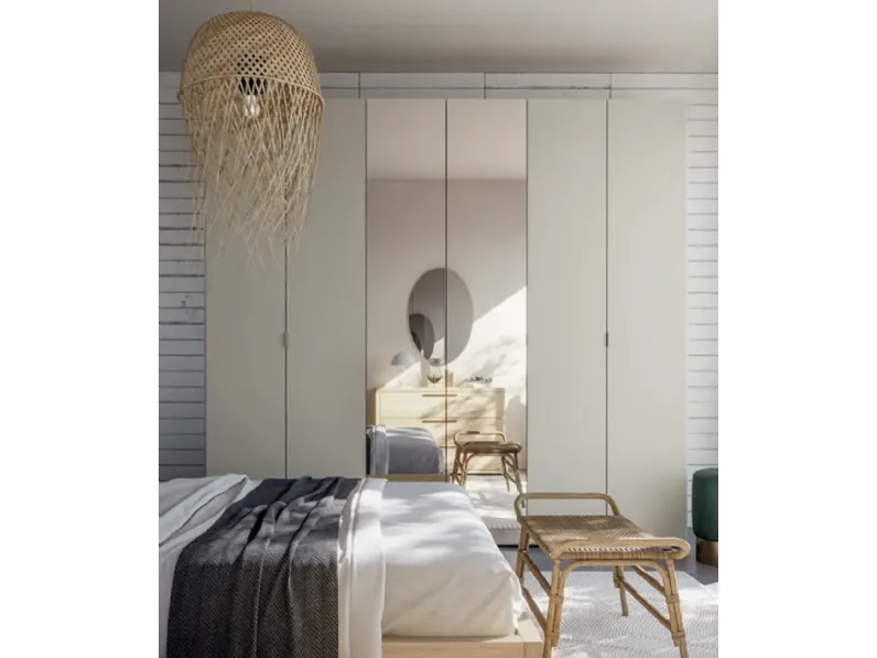 Camera da letto Composizione aria 319 Santalucia in laminato a prezzo Outlet