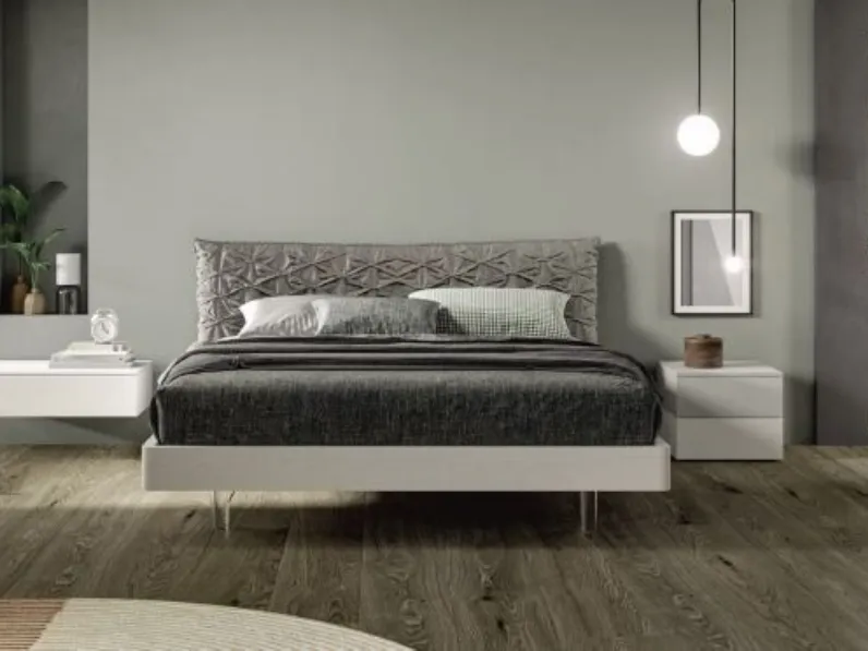 Camera da letto Composizione b007 Villanova in laminato a prezzo Outlet