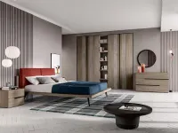 Camera da letto Composizione b012 Villanova in laminato a prezzo Outlet