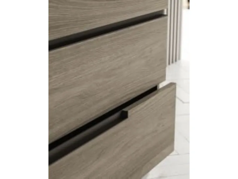 Camera da letto Composizione b012 Villanova in laminato a prezzo Outlet