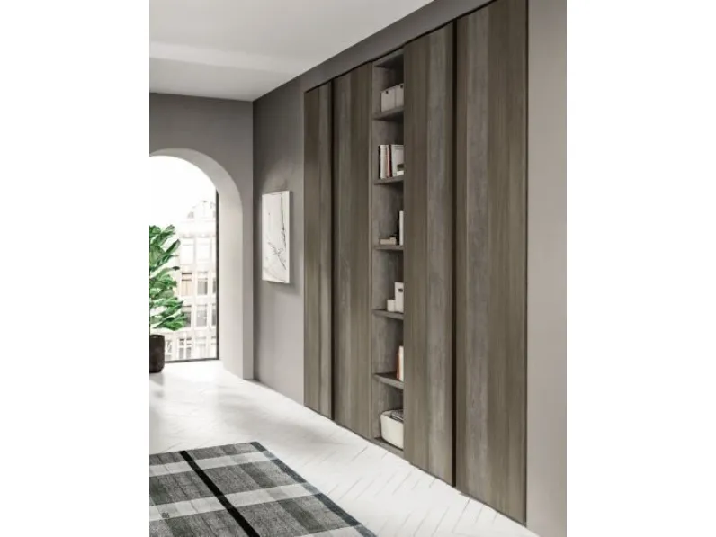 Camera da letto Composizione b012 Villanova in laminato a prezzo Outlet