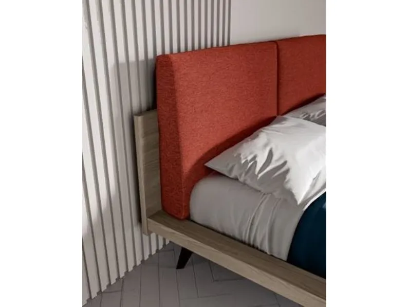 Camera da letto Composizione b012 Villanova in laminato a prezzo Outlet