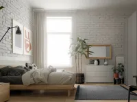 Camera da letto Composizione dama 318 Santalucia in legno a prezzo scontato