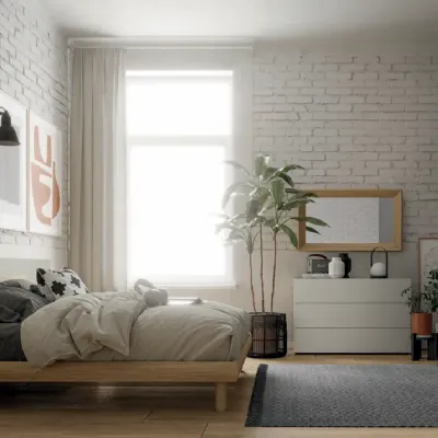 Camera da letto Composizione dama 318 Santalucia in legno a prezzo scontato