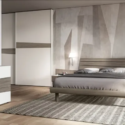 Camera da letto Composizione flo' 302 Santalucia in laminato a prezzo ribassato