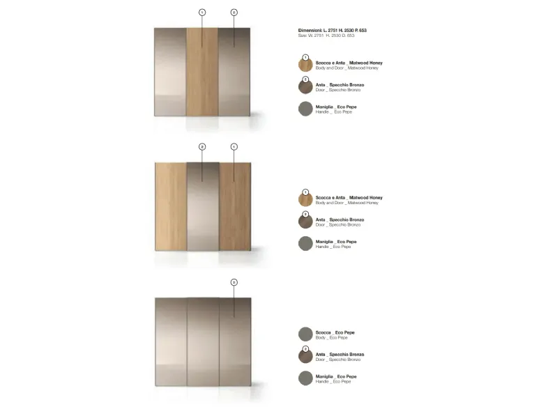 Camera da letto Composizione laura 316 Santalucia in legno in Offerta Outlet