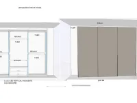 Camera da letto Cornice scorrevole Pianca in laminato a prezzo Outlet