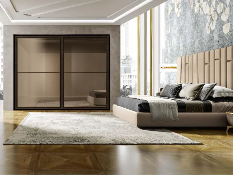 Camera da letto Deluxe 01: design moderno, ecopelle di qualità, prezzo  ribassato.